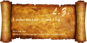 Ledermeier Zomilla névjegykártya